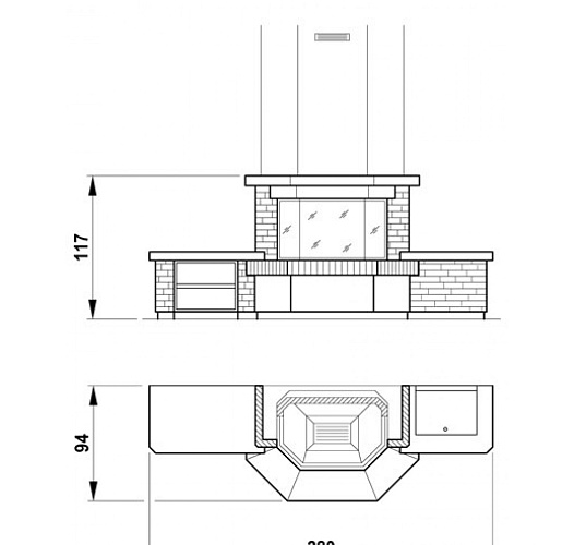 Облицовка BRESSANONE Exagone с банкетками (Palazzetti)_1