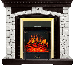 Каминокомплект Royal Flame Glasgow очаг Majestic FX Brass венге/белый Royal Flame Glasgow очаг Majestic FX Brass венге/белый