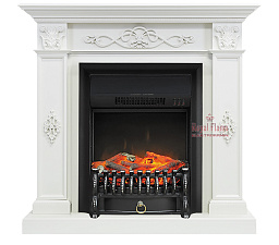 Каминокомплект Royal Flame Derby очаг Fobos FX Black белый дуб Royal Flame Derby очаг Fobos FX Black белый дуб