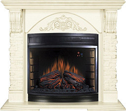 Каминокомплект Royal Flame Rimini очаг Dioramic 28 LED FX cлоновая кость с патиной Royal Flame Rimini очаг Dioramic 28 LED FX cлоновая кость с патиной