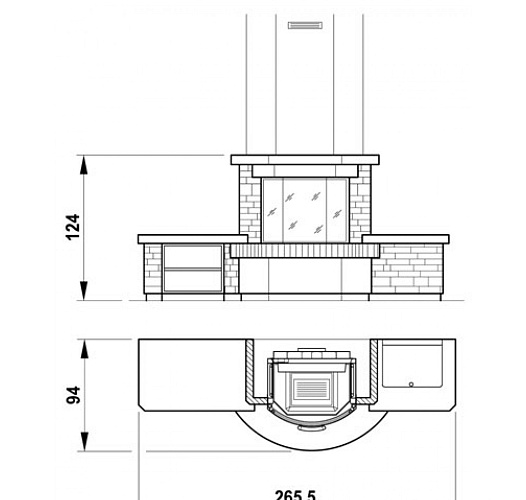 Облицовка BRESSANONE Tondo с банкетками (Palazzetti)_2